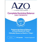 AZO Complete Feminine Balance daily vaginal probiotics bottle front view