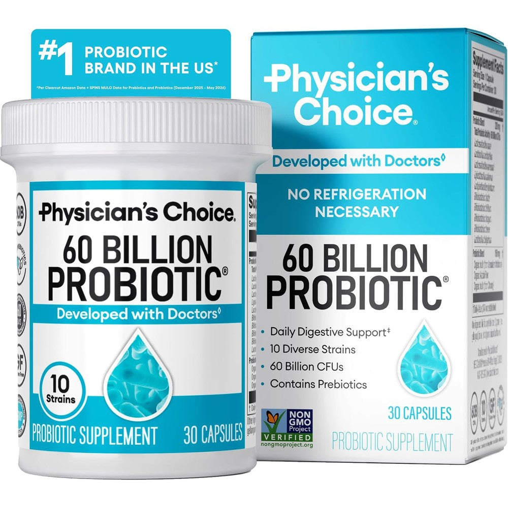 Physician's Choice Probiotics 60 Billion CFU front view packaging