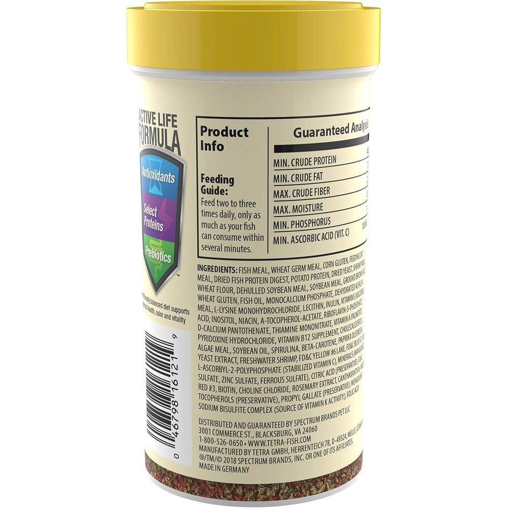 Tetra TetraMin Tropical Granules Nutritionally Balanced Fish Food 3.52 Ounces 250 Milliliters