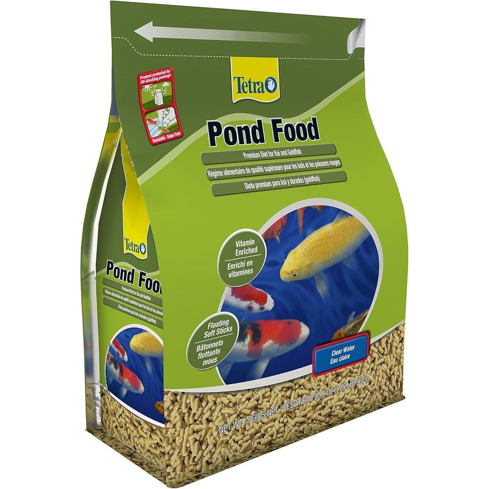 Tetra PondFood Premium Diet Koi And Goldfish Food Floating Soft Sticks 1.25 Pound
