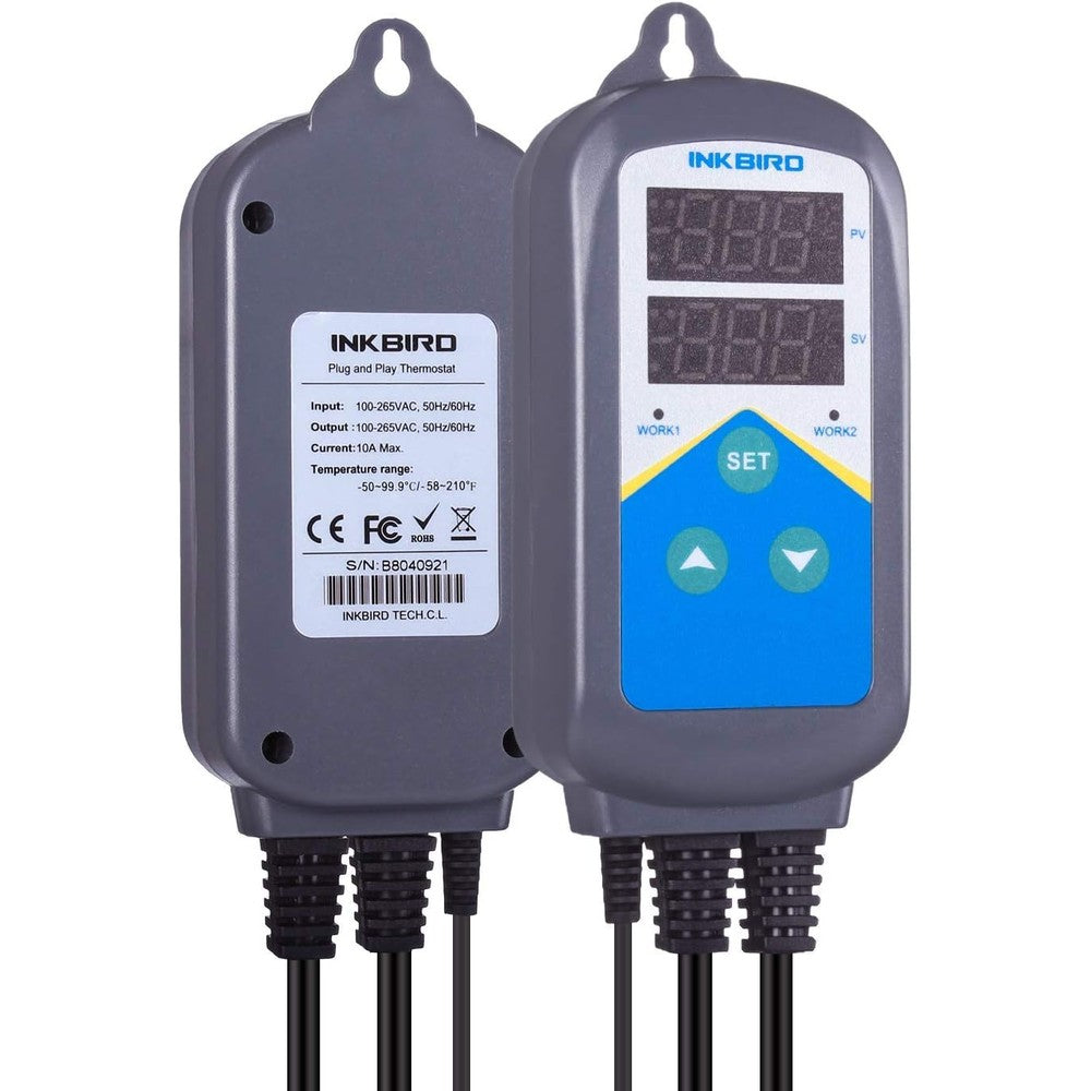 Inkbird ITC-306T Aquarium Heater Controller With Probe Thermostat For Freshwater And Saltwater Tanks Dual Time Cycle Day Night Temperature Controller