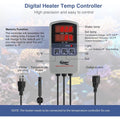 Hygger 500W Titanium Aquarium Heater With External Digital Thermostat Controller For Saltwater And Freshwater Fish Tanks 60 To 120 Gallon