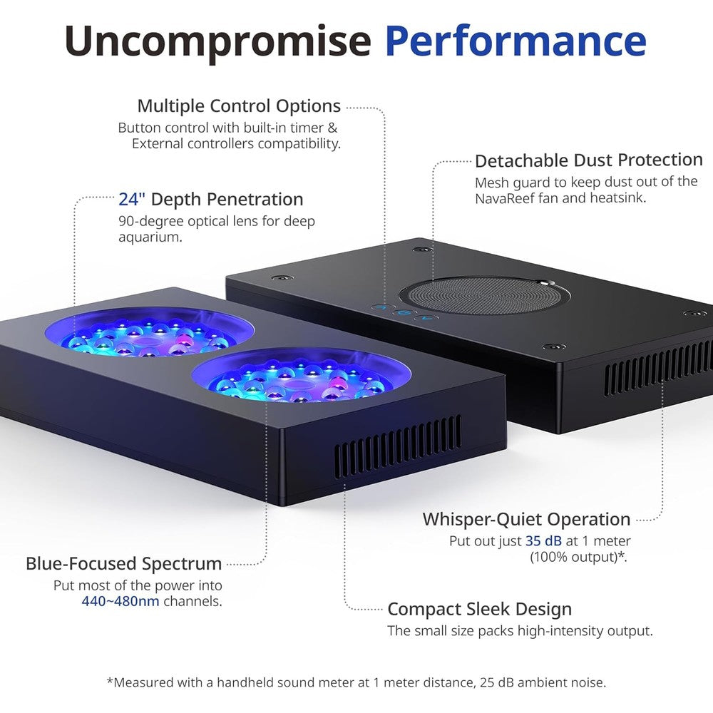 NICREW NavaReef 65 Reef LED Light 65 Watt Marine Aquarium Lighting For Soft Large Polyp Stony Corals And Saltwater Fish Tanks With Built In Timer