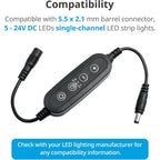 Nicrew Aquarium Light Timer And Dimmer Fish Tank Controller For 5 To 24 Volt DC Single Channel LED Strip Lights