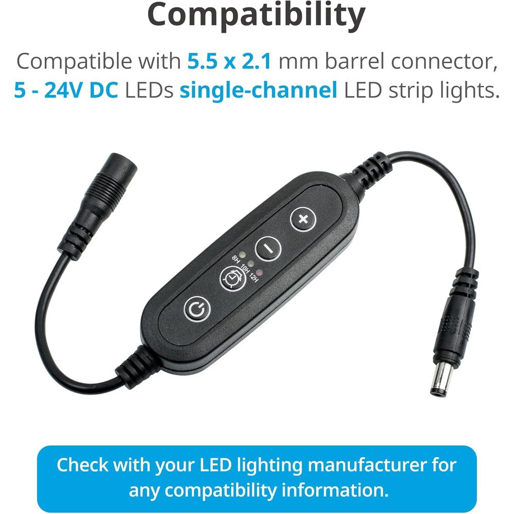 Nicrew Aquarium Light Timer And Dimmer Fish Tank Controller For 5 To 24 Volt DC Single Channel LED Strip Lights