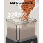 Fishkeeper Automatic Fish Feeder For Aquarium Programmable Timer Food Dispenser With LCD Display Three Fixed Methods Matte Black 320ml Capacity