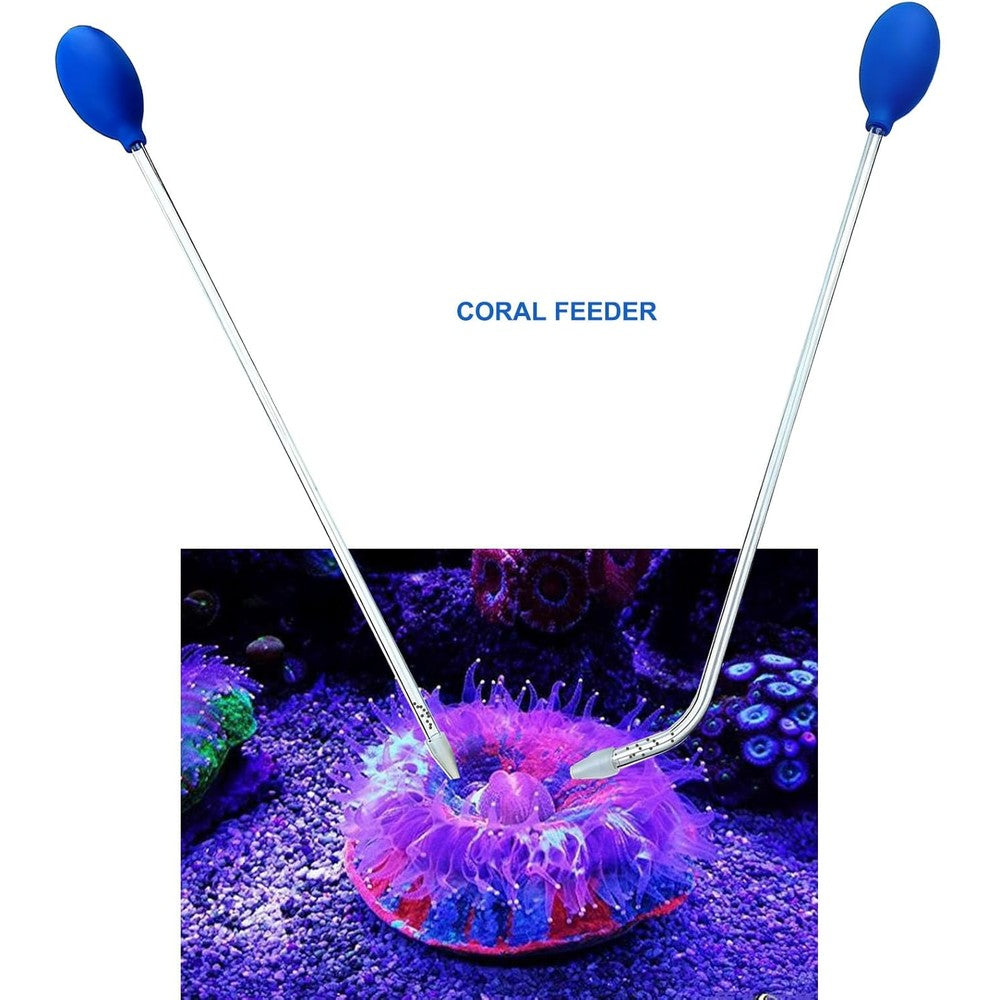 Fecsam Coral Feeder With Extra Long 18.5 Inch Tube Durable Leak Proof Bulb Easy Clean Aquarium Pipette For Target Feeding Corals And Fish