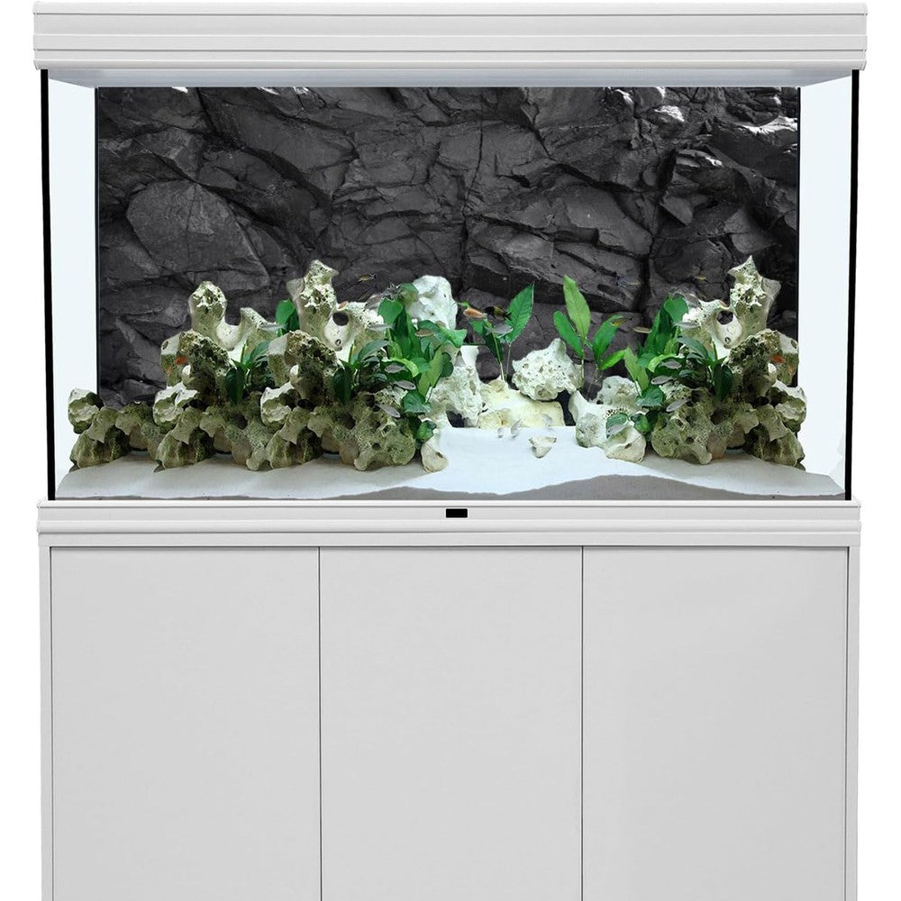 Awert Stone Aquarium Background Rock Fish Tank Background Rocky Terrarium Background Durable Polyester Fabric Poster 48x18 Inches