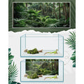 Breling 4 Piece Reptile Tank Background 36 x 18 Inch Polyester Tropical Rainforest Terrarium Decor For Bearded Dragon And Gecko