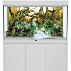 AWERT Aquarium Background Branches And Aquatic Plant River Bed Underwater Fish Tank Poster Premium Non Glare Vinyl Backdrop 48 By 24 Inches