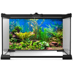 Riivvdise Aquarium Background Underwater Grass Plants Backdrop Vivid Green Aquatic Plants Stone River Bed Fish Tank Vinyl Poster 24 Inches By 16 In...