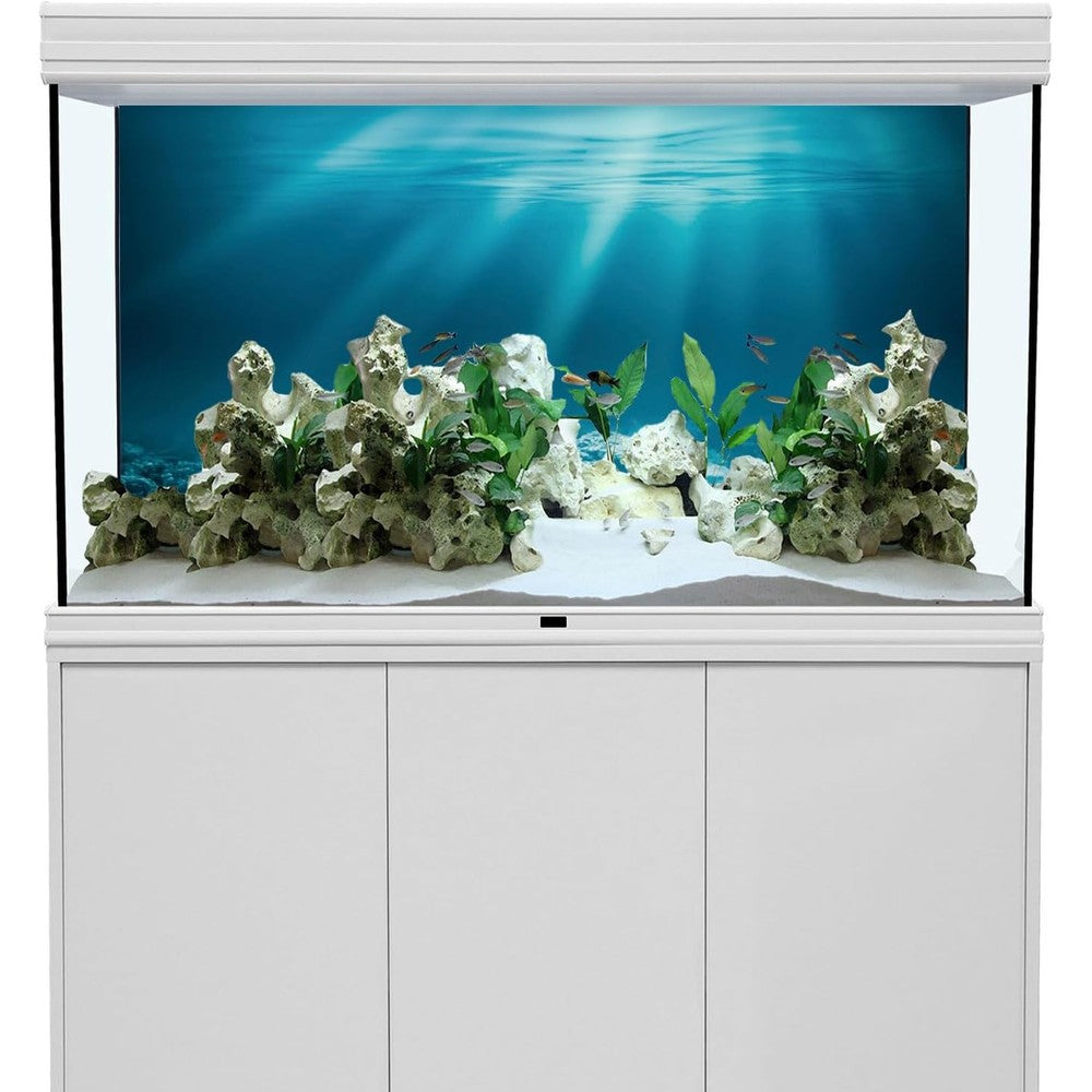 Awert Undersea Theme Aquarium Background Sunshine Underwater World Fish Tank Background Fabric Vinyl Poster For Aquariums 24x16 Inches