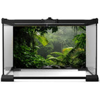 Riivvdise Tropical Rainforest Aquarium Background Lush Green Rainy Leaf Fish Tank And Terrarium Reptile Habitat Wallpaper 36x18 Inches 2 Pack