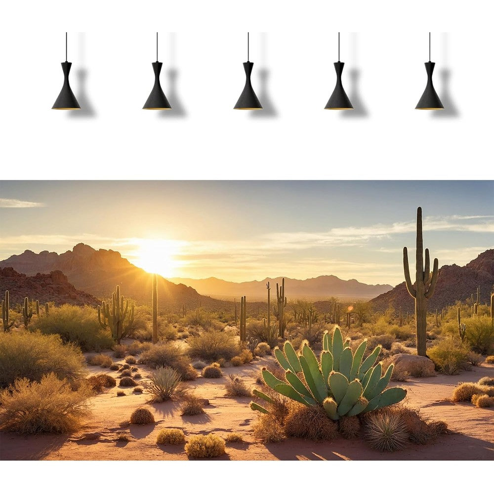 OHIOCATII Desert Mountain Reptile Tank Background Sunset Terrarium Backdrop Pack Of 2 Thirty-Six By Eighteen Inches