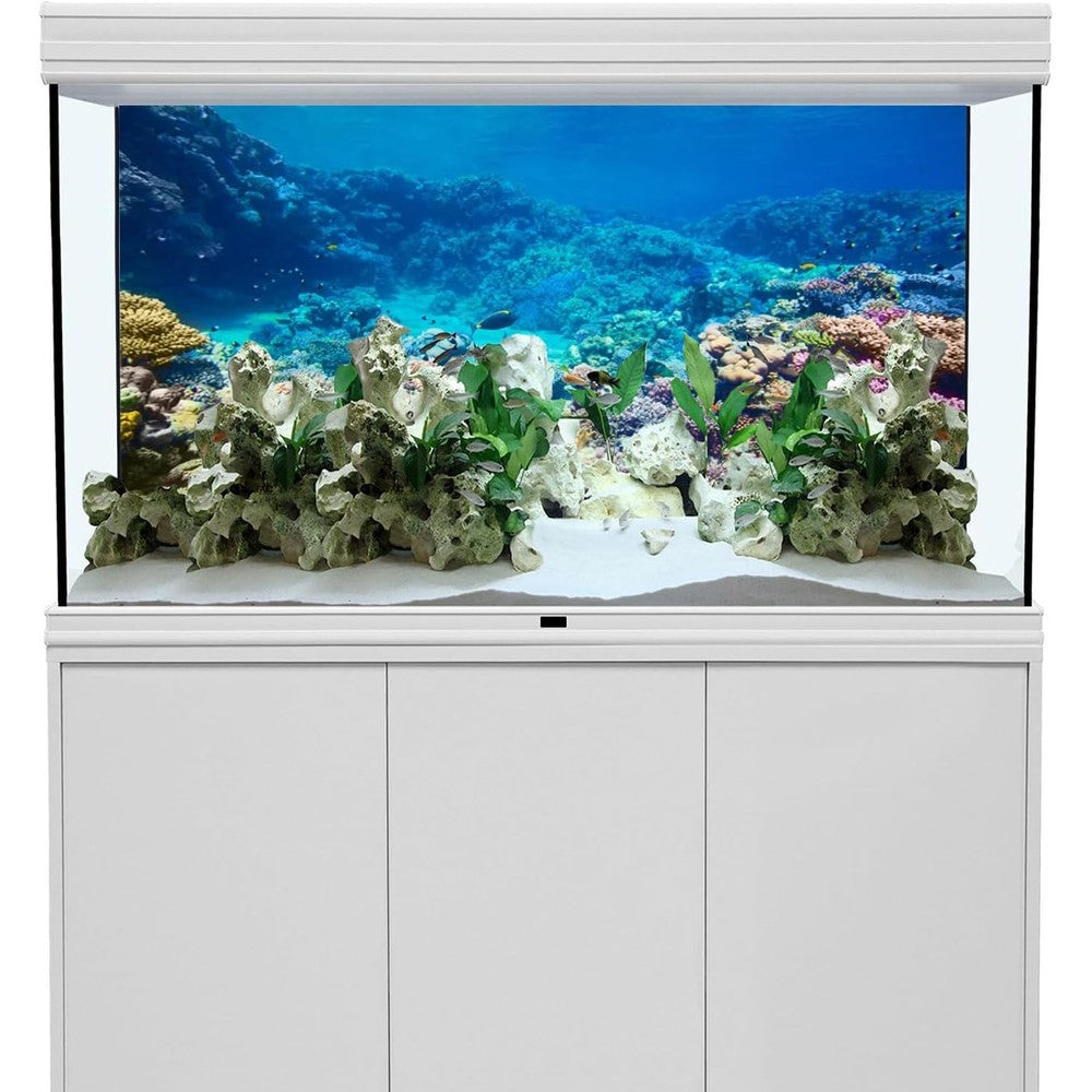 Awert Aquarium Background Coral Reef Tropical Fish Undersea Fish Tank Poster Made From Durable Polyester Fabric 36 Inches By 20 Inches