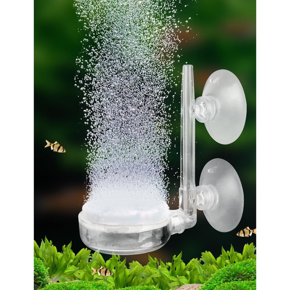Upettools 1.4 Inch Nano Aquarium Air Stone Kit Quiet Bubble Diffuser With Control Valve For Betta Fish And Small Tanks