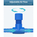 Pawfly Aquarium Air Control Valves For 3/16 Inch ID Airline Tubing Single Way Plastic Air Flow Regulators Blue Hose Connectors 10 Pack