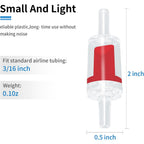 Aquaneat Aquarium Check Valve One Way Non Return Valve For Fish Tank Air Pump Fits 3/16 Inch Airline Tubing Red Pack Of 10 Pieces