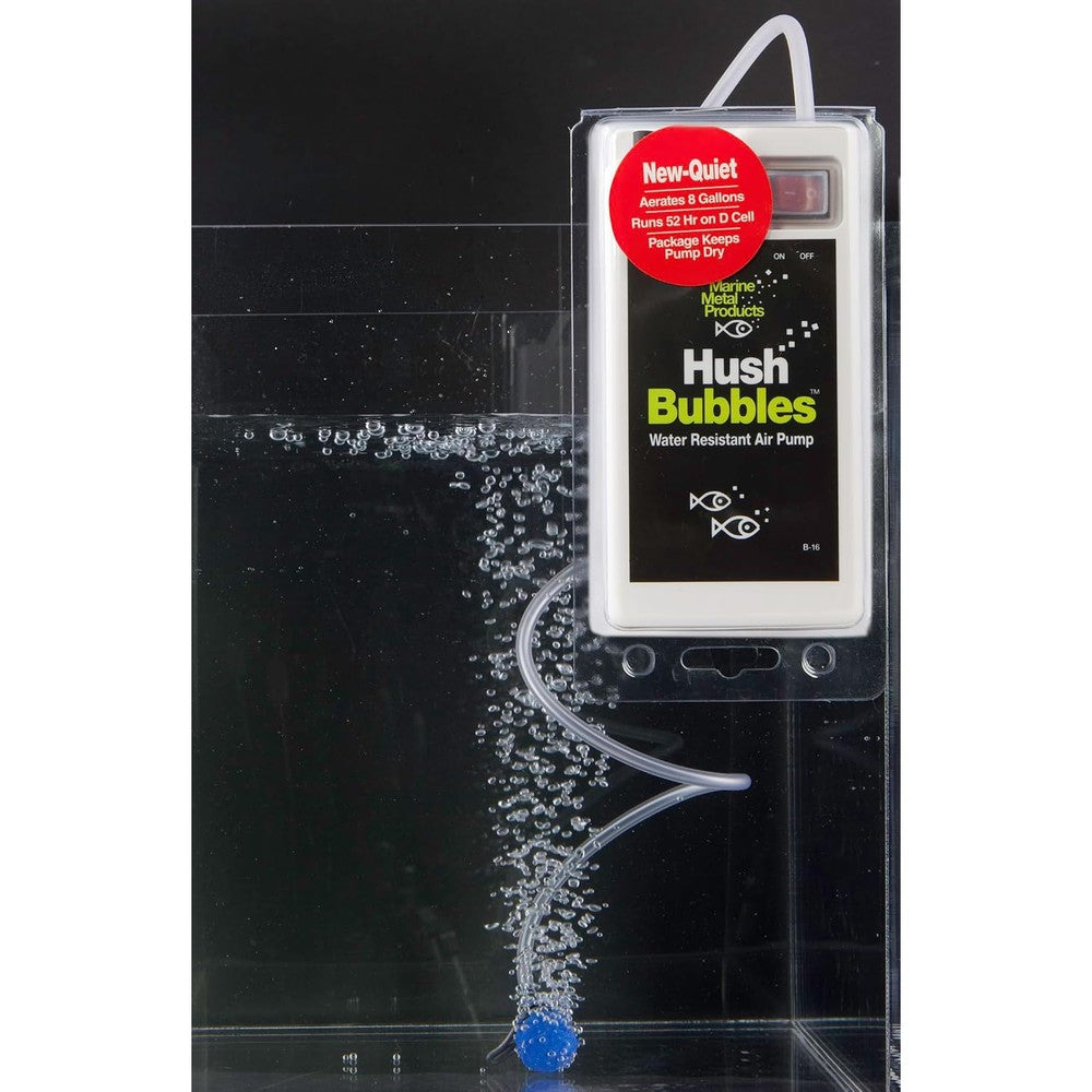 Marine Metal B-16 Hush Bubbles Live Bait Aerator Portable Quiet Water Resistant Air Pump For Fishing And Aquarium Oxygenation