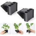 Roetelo Three Holes Upgraded Aquatic Plant Cup Aquarium Plant Holder For Tank Aquascape Accessories Decorations Black Two Pieces Pack