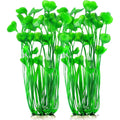 MyLifeUNIT Plastic Fish Tank Plants Artificial Tall Aquarium Plants For Fish Tank Decoration Green Pack Of Two 15.75 Inches