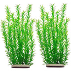 DSkoiph Extra Large Artificial Aquarium Plants Tall Fish Tank Decorations For Green Water Plant Setup Twenty One Inches Two Pack