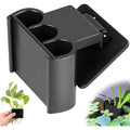 Sogiv 3 Holes Aquatic Plant Cups Hanging Aquarium Plant Holder For Fish Tank Plants Potting And Aquascape Decorations Black 1 Piece