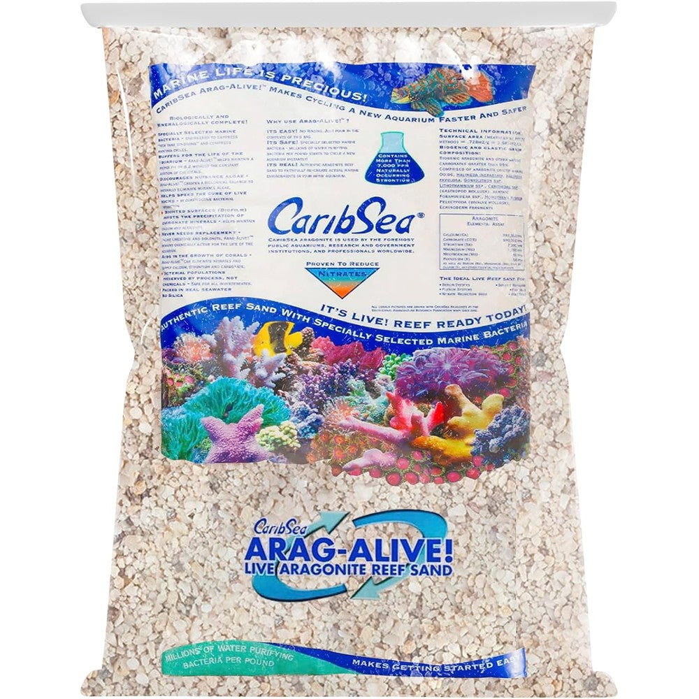 CaribSea Arag-Alive Fiji Pink Sand 20 Pounds Natural Aragonite Substrate For Marine And Reef Aquariums