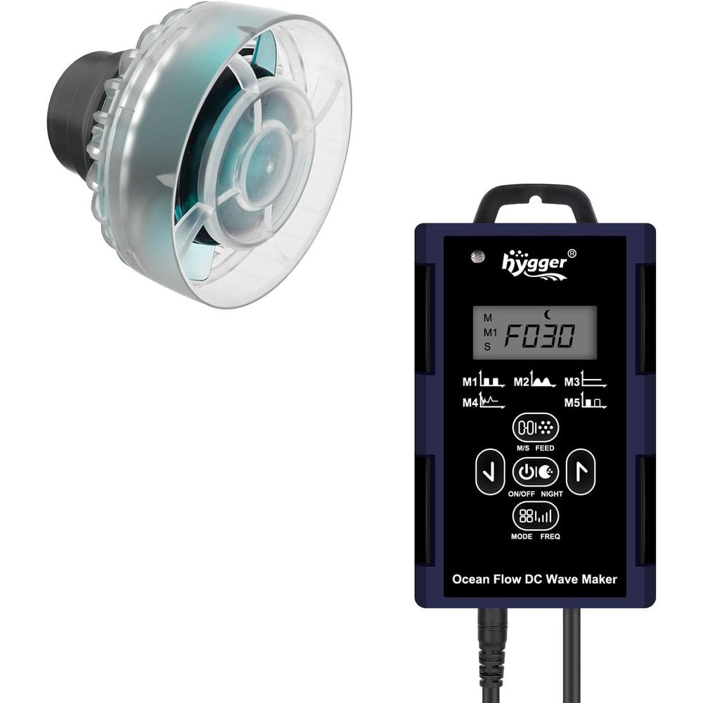 Hygger Mini Wave Maker For Aquarium Ultra Quiet Transparent Circulation Pump With Smart Controller Eight Watts Eight Hundred Fifty Gallons Per Hour