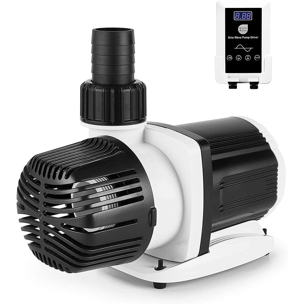 Orlushy DC 5000 Silent Swirl Controllable DC Aquarium Pump 40 Watt 1320 GPH Marine Wavemaker Return Pump With Sine Wave Controller