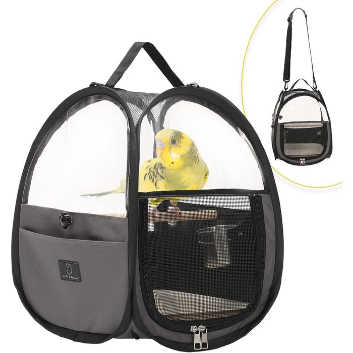 A4Pet transparent bird travel carrier front view
