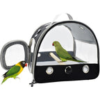 Wildox bird travel carrier front view with clear window