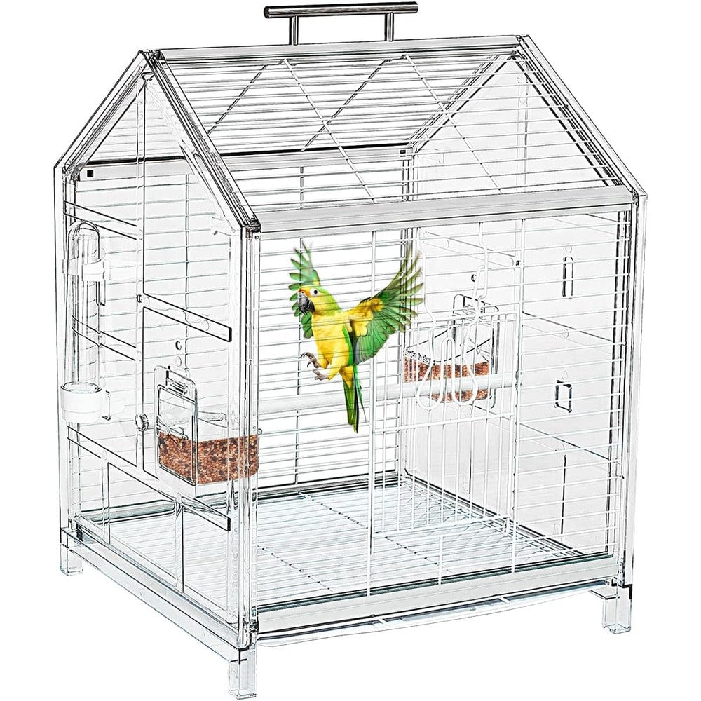 20.5 Inch Small Travel Bird Cage for Cockatiel Parakeets