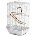 Basic Bird Cage, 24.8inch Parrot Cage (24.8" x 14.6" x 11"),Bird Cage with Ladder, Horizontal Bar, 2 Feeders, and Swing