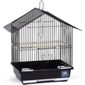 Prevue Pet Parakeet Manor Bird Cage with Handle Easy Storage - Black