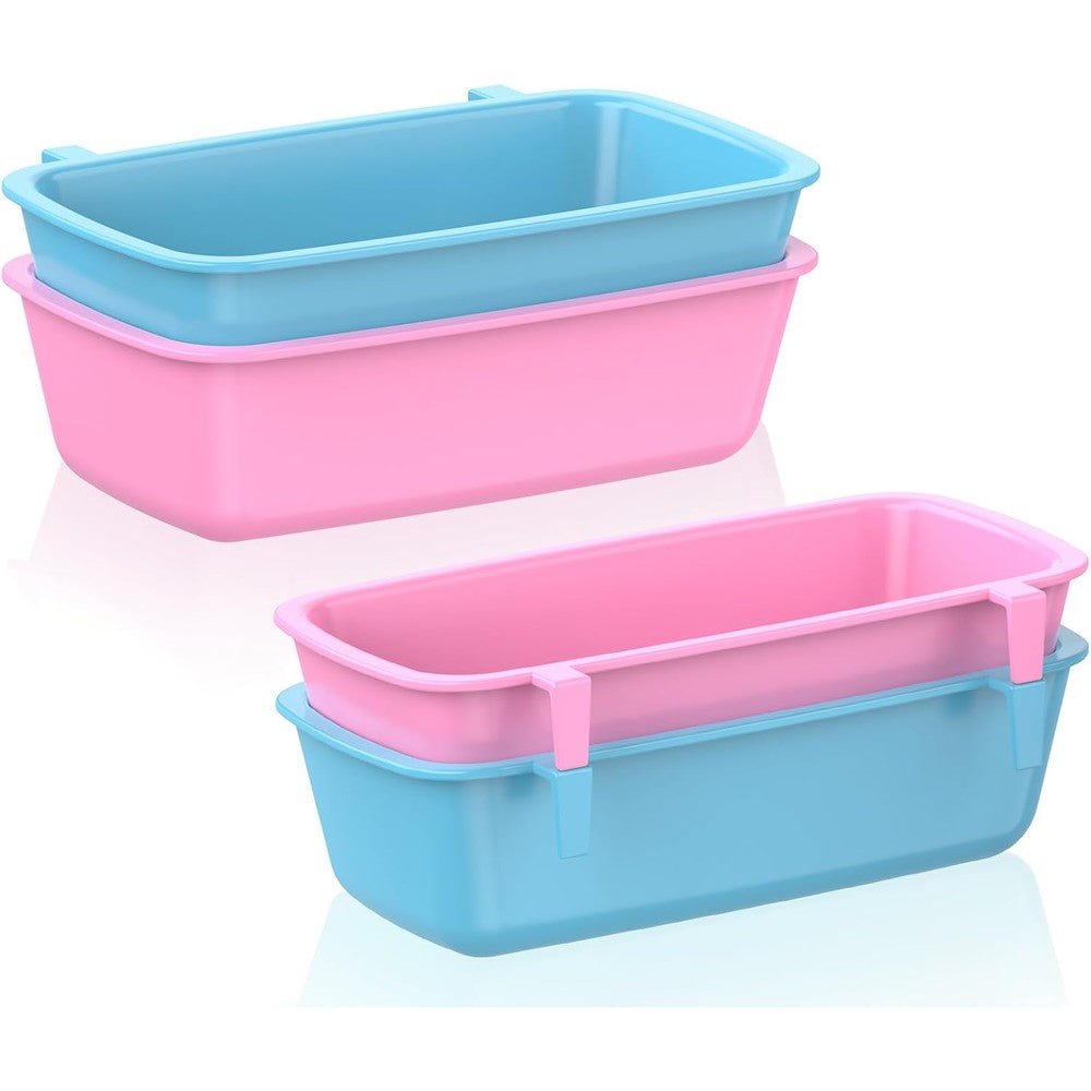 Pawfly plastic cage cups front view hanging feeder