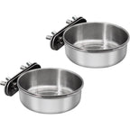 Bird Feeding Dish Cups, Stainless Steel, 2 Pack, Small