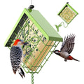 FlowaFoli metal suet bird feeder front view outdoor hanging