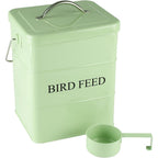 Brabtod metal bird seed storage container front view airtight bin