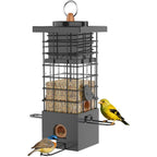 Metal Squirrel Proof Bird Feeder,2.5LB Capacity,Easy Refill & Clean