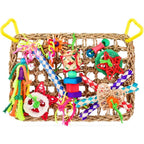 KATUMO Bird Toys, Large Bird Foraging Wall Toy, Woven Climbing Hammock Mat