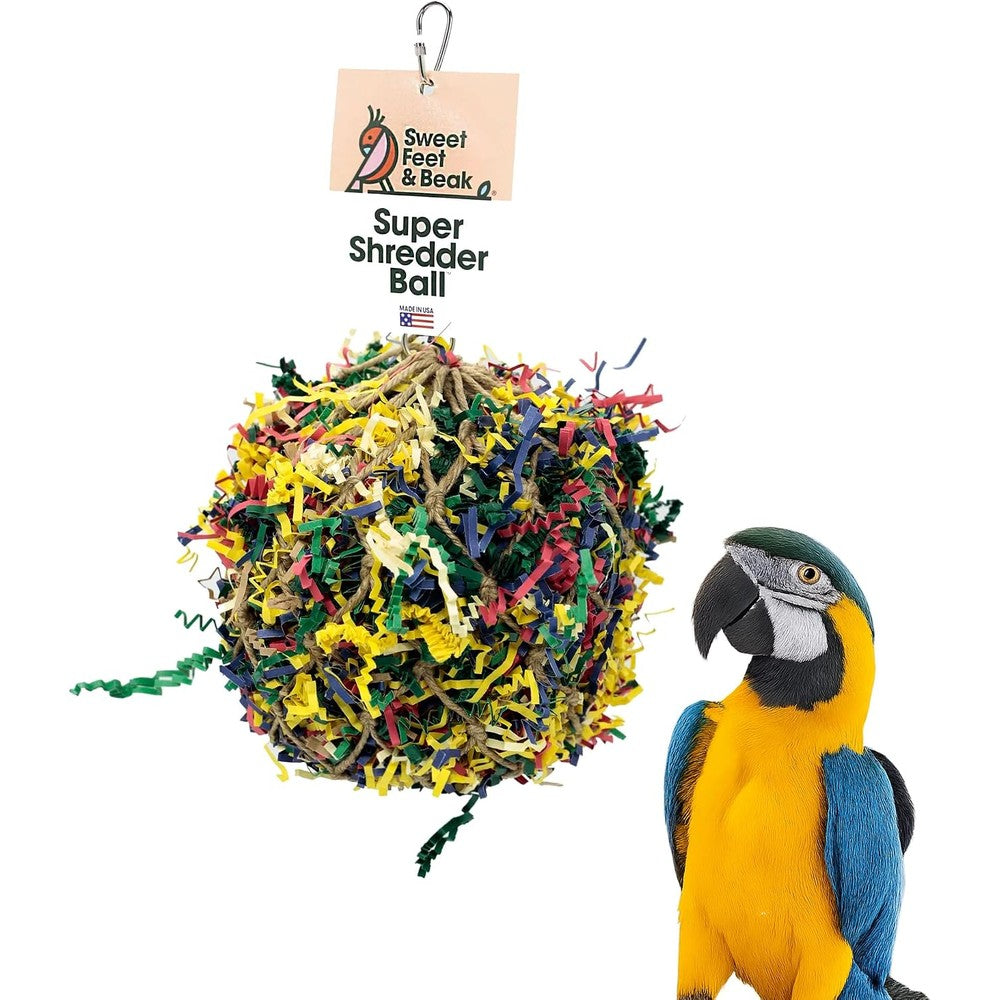 Sweet Feet and Beak Shredder Ball, Small, 3" Bird Shredding & Foraging Toy
