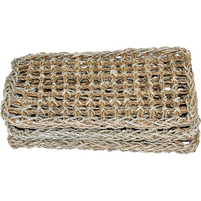 Super Bird Creations SB50008 Seagrass Mat for Cage Decor, Pet Enrichment and Boredom Relief - Versatile Toy-Making Base - Ideal for Parrots - Small to Large Birds & Reptiles - 7"x12" (3 Pack)