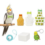 3 Pcs Reusable Bird Diaper Flight Suit with Leash Diaper Pads (Mix)