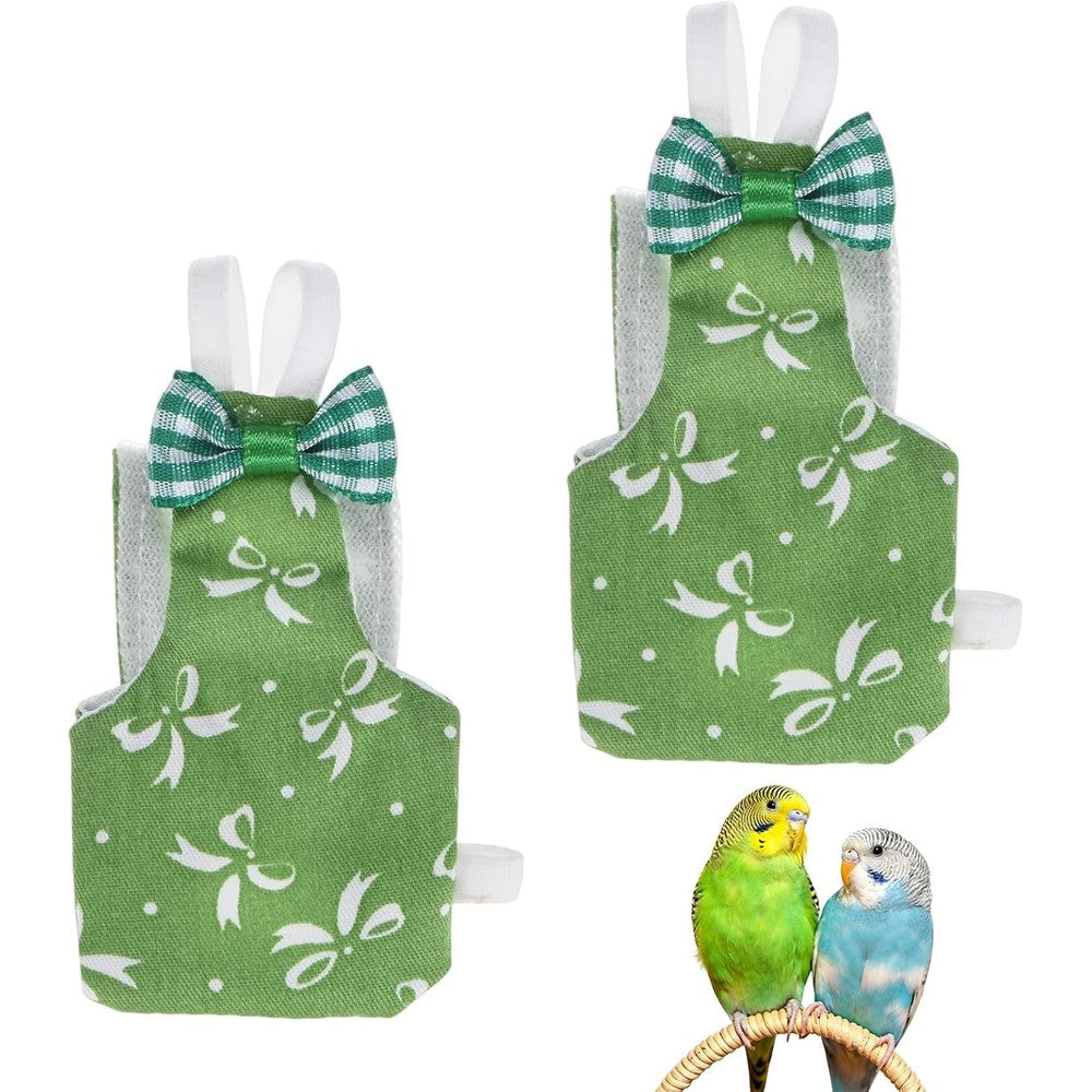 M Meterxity bird diaper front view in green bowknot design