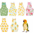 6 PCS Bird Diapers Reusable Parrot Diaper with Waterproof Inner