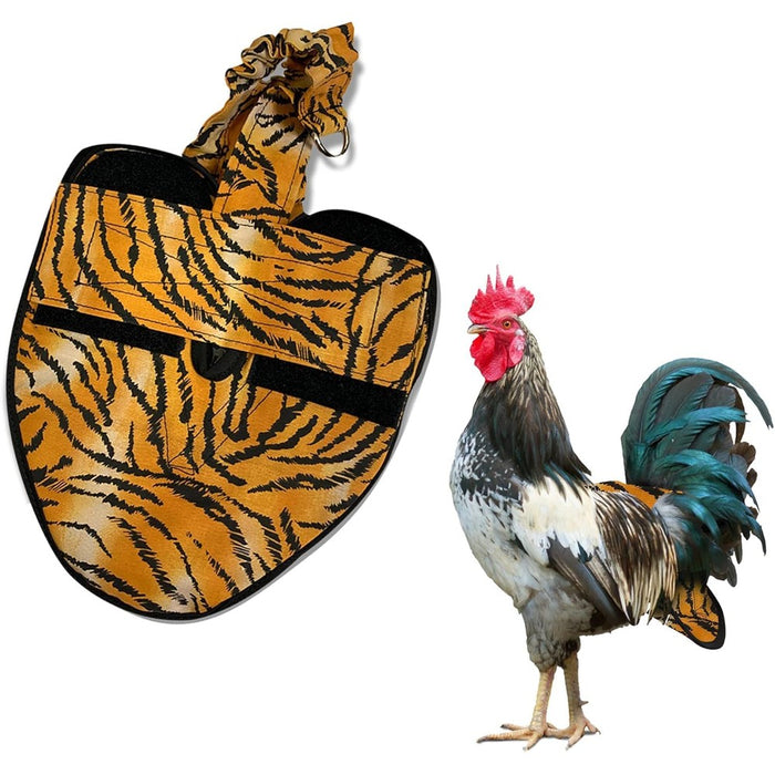 Hen Holster wrap around bird diaper harness tiger front view