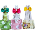 Pieiti small chicken diapers front view featuring green and pink patterns