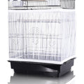 Tamu style Bird Cage Seed Catcher, Stretchy Mesh Skirt, 55-100 inch, White