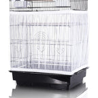 Tamu style Bird Cage Seed Catcher, Stretchy Mesh Skirt, 55-100 inch, White